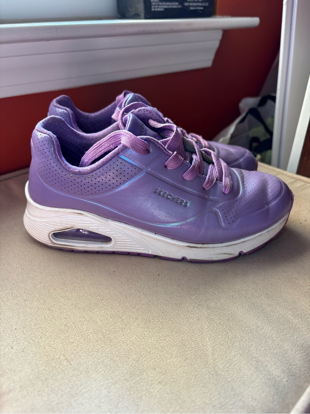 Skechers Uno lite girl's Purple Lace-Up Athletic Sneakers